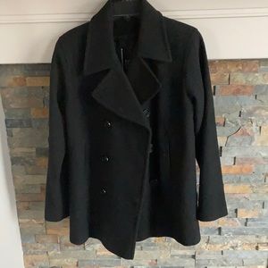 J. Percy black pea coat size 2